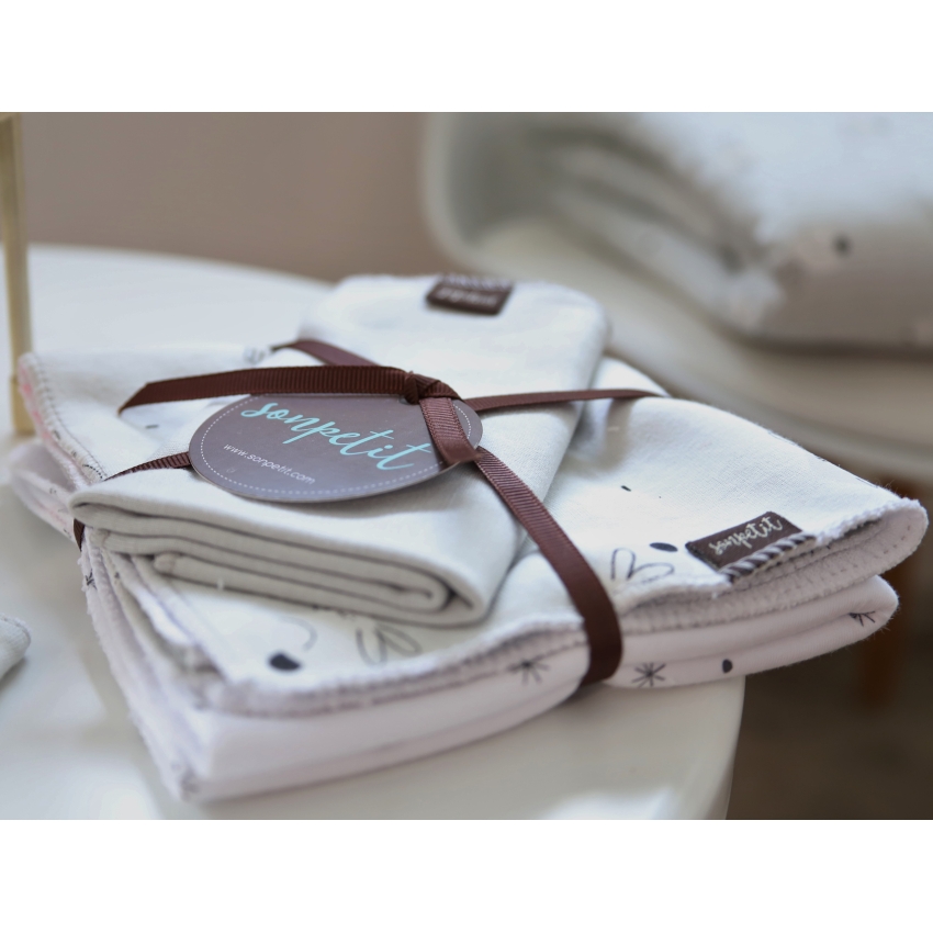 PACK 3 TOALLITAS RABBIT GRIS sonpetit