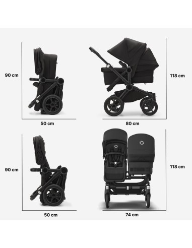 Bugaboo Donkey 5 Gemelar | Capazo y Silla para Gemelos