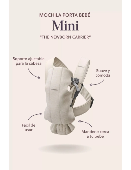 Mochila Porta BB Mini, Rosa Palo, Cott BABYBJORN